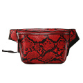 Fashion Custom Snakeskin Pattern Python Belt Bag Purse Cellphone Wallet PU Leather Elegant Bumbag Fanny Pack Waterproof Waist Bag